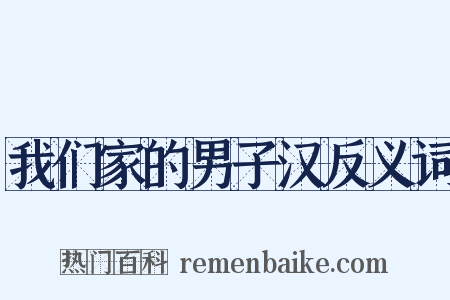 我们家的男子汉反义词是什么意思的图片